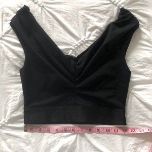 Bebe V-neck Crop Top